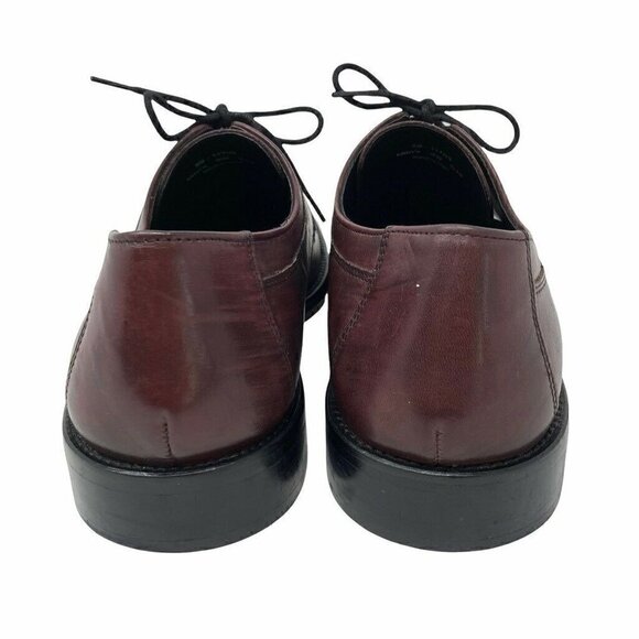 Johnston & Murphy Mens Oxford Dress Shoes Red Leather Cap Toe Low Lace Up 9 WIDE main image 7